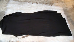 TAHARI Long Black Merino Wool Vest MD-LG NEW