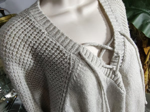 Rue+ Beige Pullover Laced Bust Sweater 4X