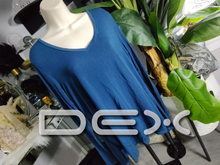 Load image into Gallery viewer, DEX Deep Blue Super Soft Side Slit Top LG-XL
