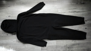 Black Glow in the Dark Skeleton Hoodie Onesie XL