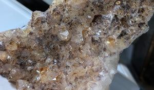 7" Citrine & Goethite Quartz Crystal Cluster