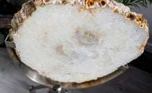 Load image into Gallery viewer, Stunning Druzy Agate Crystal Slab on Metal Stand
