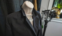 Load image into Gallery viewer, Zara Black Pleated Double Buckle Belt Trench Blazer Jacket MD
