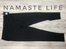 Load image into Gallery viewer, Namaste Life Black Yoga Leggings XL NWT
