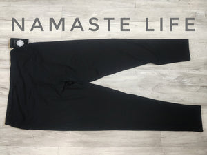 Namaste Life Black Yoga Leggings XL NWT