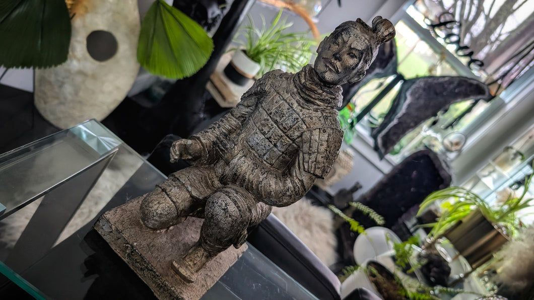Japanese Terracotta Warrior Statue (approx 12
