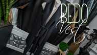 Bedo Black Belted A-symmetrical Sweater Vest OS