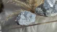 Load image into Gallery viewer, Blue Celestite Quartz Crystal Clusters 2pcs
