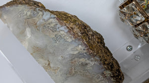 Agate Crystal Bookend w/ Gold Backing