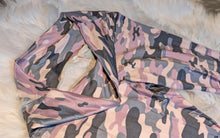 Load image into Gallery viewer, Pink &amp; Grey Camouflage Camo Activewear Leggings LG
