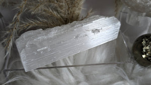 4" Utah Ice Selenite Crystal Log