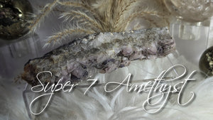 5" Druzy Super 7 Amethyst Crystal Cluster