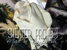 Load image into Gallery viewer, &quot;Sweater Project&quot; Ivory Hooded Bangladesh Sweater LG
