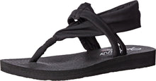 Load image into Gallery viewer, Sketchers Black &quot;Meditation&quot; Yoga Foam Slingback Sandals sz6
