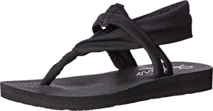 Sketchers Black "Meditation" Yoga Foam Slingback Sandals sz6