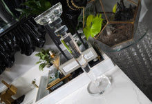 Load image into Gallery viewer, Tall Crystal Candle Holder &amp; Mini Gold Triangular Terrarium
