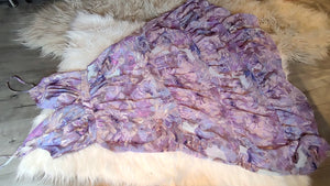 Privy Purple Floral Ruffle Halter Dress LG