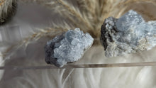 Load image into Gallery viewer, Blue Celestite Quartz Crystal Clusters 2pcs
