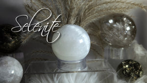 2.5" Selenite Crystal Sphere with Stand