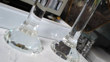 Load image into Gallery viewer, Crystal Taper Candle Holders x2

