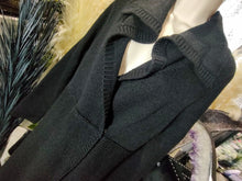 Load image into Gallery viewer, Daisy Fuentes Black Maxi Long Sweater Knit Jacket LG
