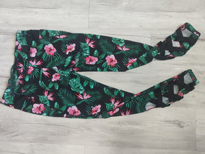 Infinitely Strong Tropical Floral Yoga Atheltic Leggings LG