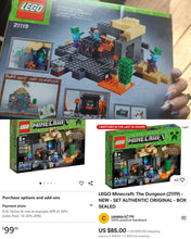 Load image into Gallery viewer, Lego Minecraft &quot;The Dungeon&quot; (21119) NIB
