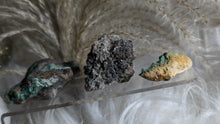 Load image into Gallery viewer, Azurite &amp; Malachite Mineral Crystal Clusters 3pcs
