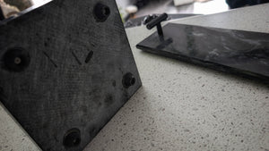 Luxe Habitat Black Marble Tray & Stand Set