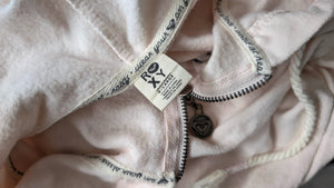 Pastel Baby Pink Roxy Zip Up Hoodie Sweater XL