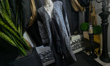 Load image into Gallery viewer, New Woman Design Grey &amp; Black A-symmetrical Sweater Cardigan 2XL
