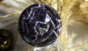 2.5" Dream Amethyst Crystal Sphere on Base