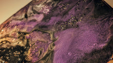 Load image into Gallery viewer, Wood Canvas Epoxy Resin Moonstone Crystal &quot;SPACE&quot; Art Piece
