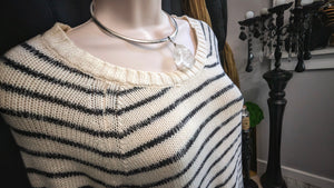 Roxy Striped Long Knit Sweater Dress XL