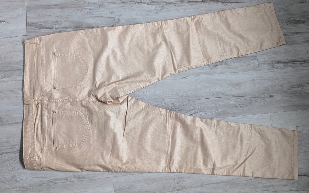 Bel & Bo Champagne Shimmer Jean Pants XL (46/13) NEW