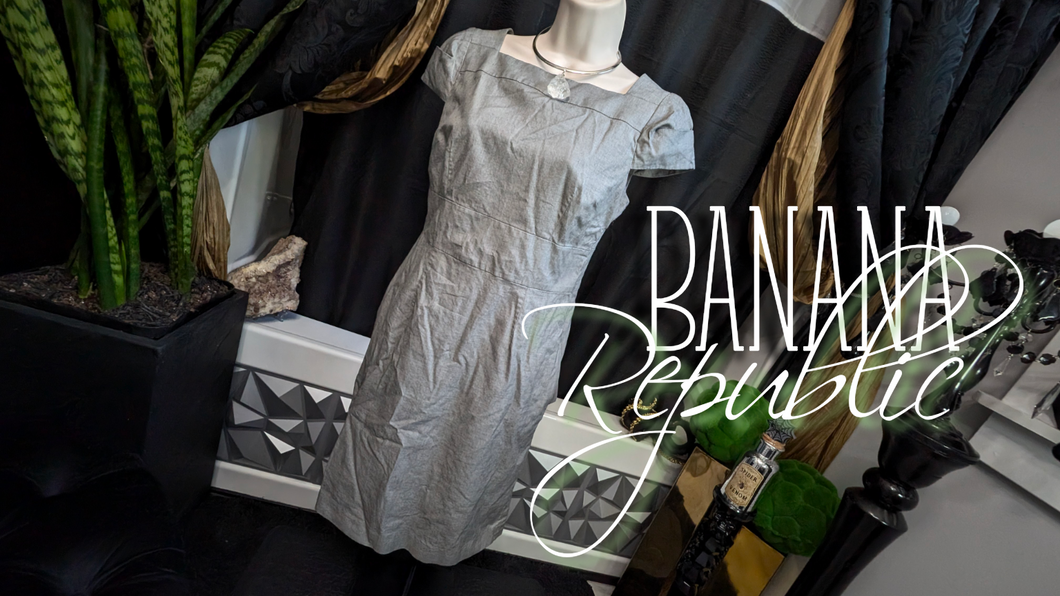 Banana Republic Grey Midi Dress sz6