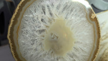 Load image into Gallery viewer, 8&quot; Natural Brazilian Agate Quartz Crystal Slice w/Stand
