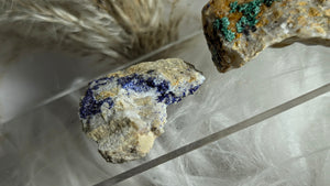 Rough Azurite Crystal Clusters 2pcs