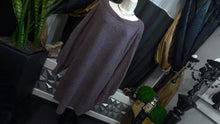 Load image into Gallery viewer, Joe Fresh Purplish Balloon Sleeve Ribbon Back Oversized Sweater 1X
