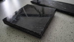 Luxe Habitat Black Marble Tray & Stand Set