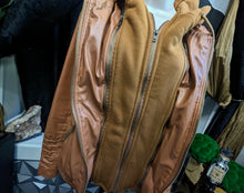 Load image into Gallery viewer, Belldini Caramel Pu Faux Leather Fall Hoodie Jacket XL
