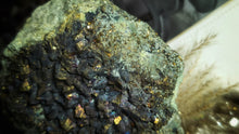 Load image into Gallery viewer, 8&quot; Electroplated Pyrite Crystal Cluster on Stand
