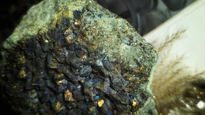 8" Electroplated Pyrite Crystal Cluster on Stand