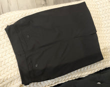 Load image into Gallery viewer, Daisy Fuentes Black Linen Pencil Buckle Skirt Sz4
