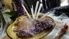 Load image into Gallery viewer, Moss Seashells w/Amethyst or Emerald &amp; Selenite Crystals
