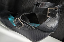 Load image into Gallery viewer, Blowfish Vegan Leather Wedge Sandals sz8
