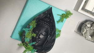 Tiffany Blue & Black Buddha & Necklace Canvas Art (2pcs)