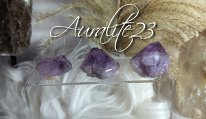 Thunder Bay Amethyst Auralite23 Crystal Points 3pcs