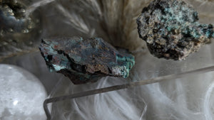 Azurite & Malachite Mineral Crystal Clusters 3pcs