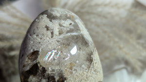 3" Lodolite Phantom Garden Quartz Crystal Stone